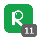 Toolbar icon showing a grey badge with the number of analysed links on the current page